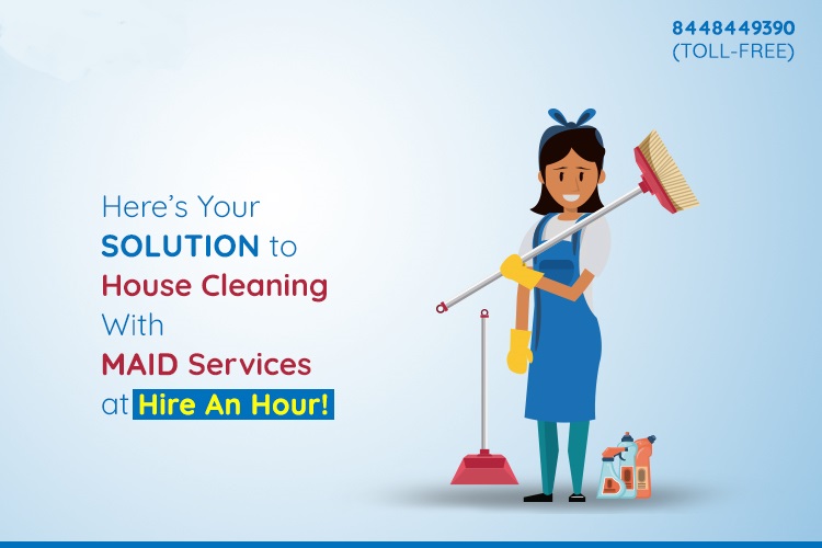 HERE’S YOUR SOLUTION TO HOUSE CLEANING WITH MAID SERVICES AT HIRE AN HOUR!